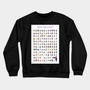 8-Bit Heroes and Villains Crewneck Sweatshirt